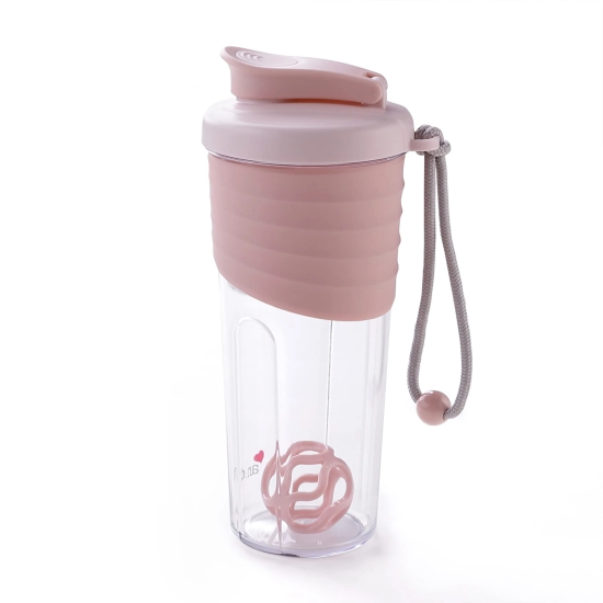 andMe Protien Shaker bottle for Gym Workout Running  Sipper bottle with Anti Slip Silicon Sleeve  BPA-Free Material  For Men  Women Pink Colour 700ml-andMe Protein Shaker Bottle 700ml | Anti-Slip