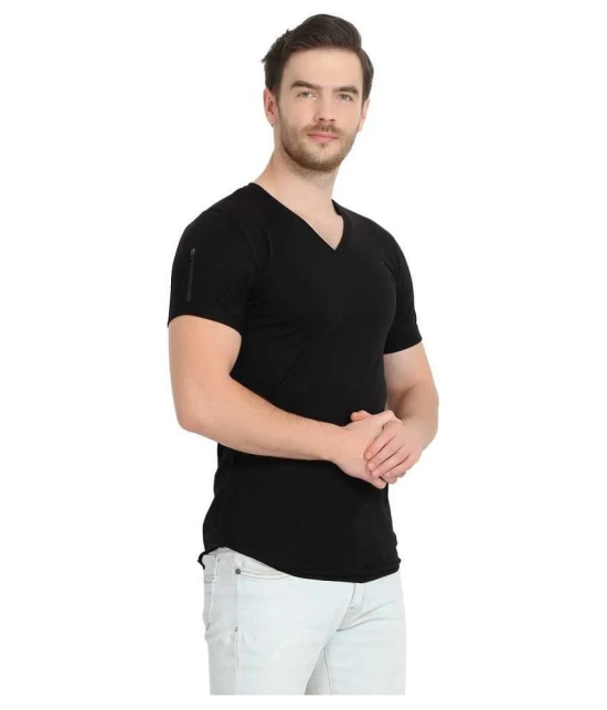 Glito Cotton Black Solids T-Shirt Pack of 2 - None