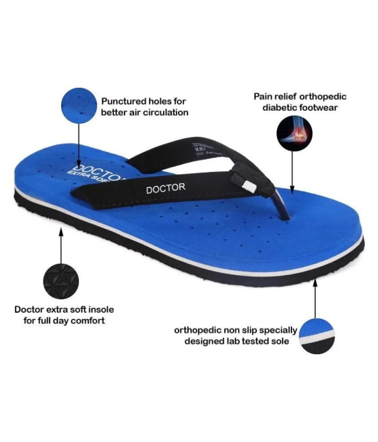 DOCTOR EXTRA SOFT - Royal Blue  Womens Slipper - None