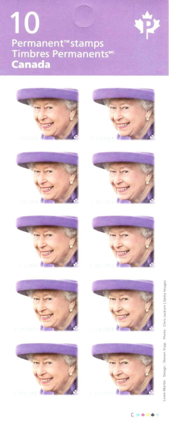 Canada Queen Elizabeth Stamp in a booklet