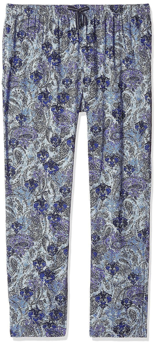 Jockey Women`s Relax Lounge/Sleepwear Pyjama Prints Woven Long Pant Style Number-RX02-S / Iris Blue