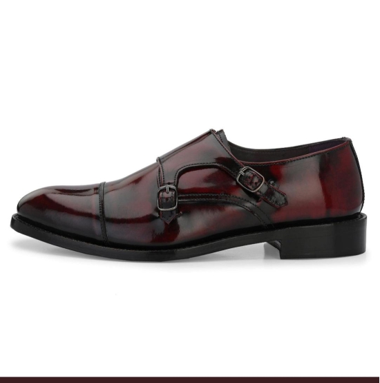 Mens double monk formal shoes-10