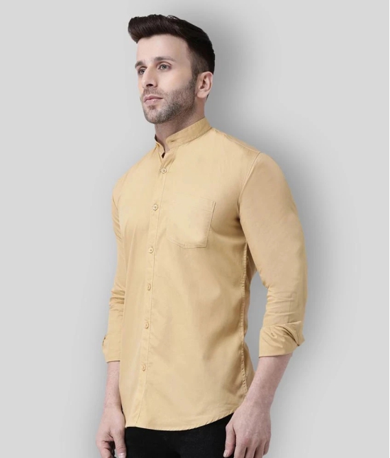 Hangup Cotton Blend Khaki Shirt - None