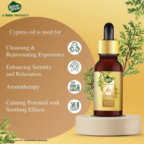 Kanan Devan Essential Oil, A TATA Product, Cypress, Pure & Natural, 30ml