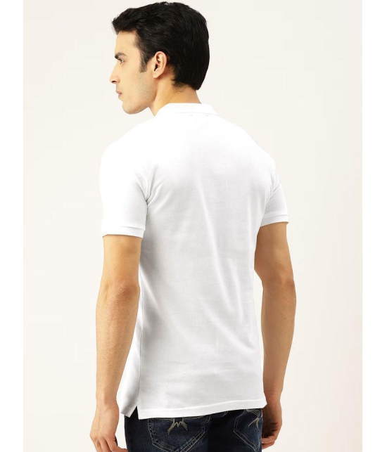 ADORATE - White Cotton Blend Regular Fit Men's Polo T Shirt ( Pack of 1 ) - None