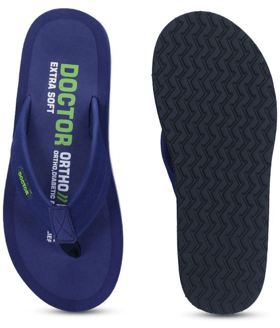 DOCTOR EXTRA SOFT - Navy Mens Daily Slipper - None