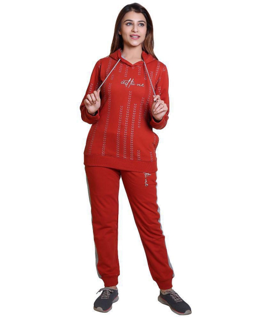 Wild West Brown Fleece Printed Tracksuit - Pack of 1 - None