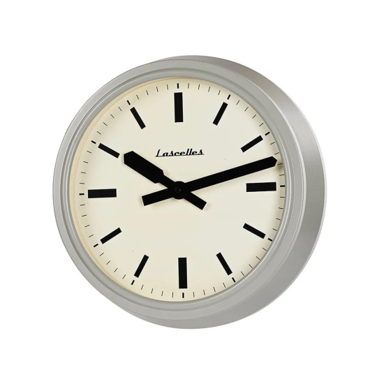 Dove Grey Retro Wall Clock