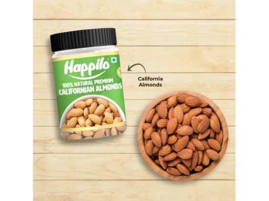 Happilo 100% Natural Premium Californian Almonds 250g Jar