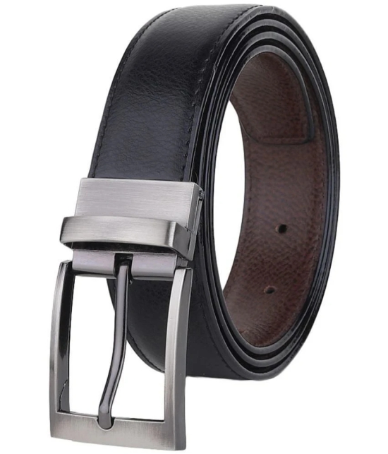 samtroh - Black PU Mens Reversible Belt ( Pack of 1 ) - None