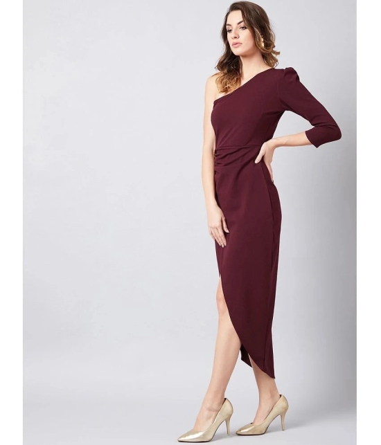 Sheetal associates - Maroon Cotton Blend Womens Bodycon Dress ( Pack of 1 ) - None