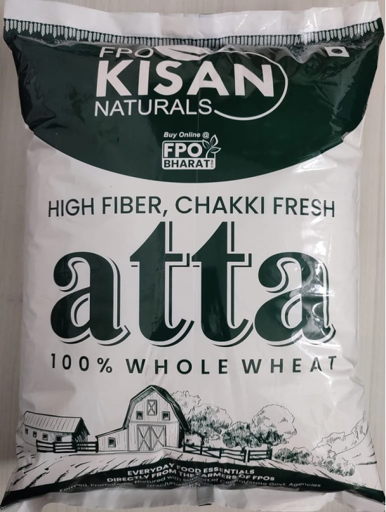 Whole Wheat Atta, High Fiber, Chakki Fresh, 5 kg