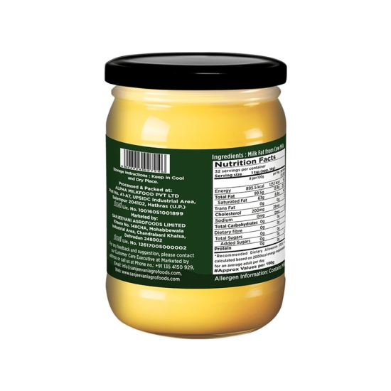 Organic A2 Badri Cow Ghee 500ml | Nutritious & Healthy Ghee | Badri Ghee in Glass Jar Bottle