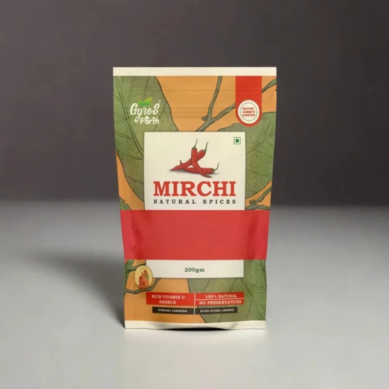 Mirchi Powder (Lal Mirch)  | Naturally Processed | 100% Natural | Sourced From Guntur | Made with Sun-Dried Chilies-1 Kg