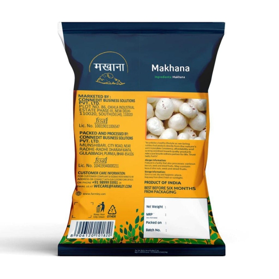 Farmley Gold Makhana, 100% Natural ( Fox Nuts), (250 g