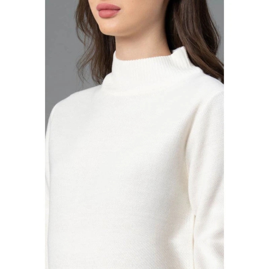 Mode By RedTape Women Off White Solid Sweater