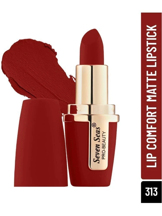 Seven Seas Intense Matte Color| Smooth Texture|Lip Comfort Velvet Matte Lipstick(Scarlet)