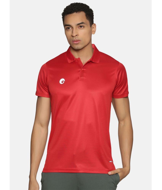 Omtex - Red Polyester Regular Fit Men's Sports Polo T-Shirt ( Pack of 1 ) - None