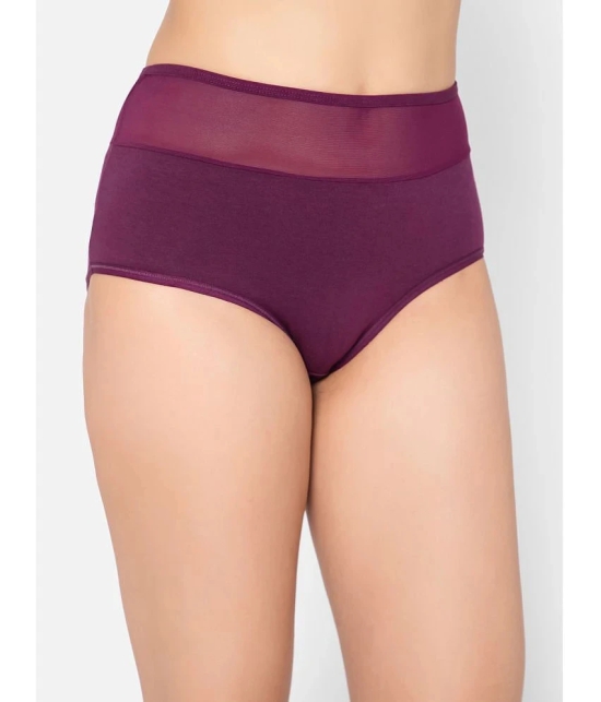 Clovia - Purple Cotton Solid Womens Briefs ( Pack of 1 ) - None