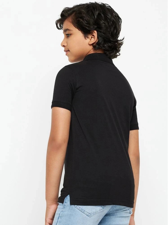 UNIBERRY - Black Cotton Blend Boys Polo T-Shirt ( Pack of 1 ) - None