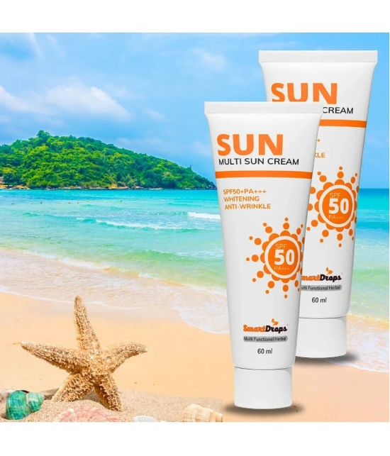 Smartdrops SPF 50 Sunscreen Cream For All Skin Type ( Pack of 2 )