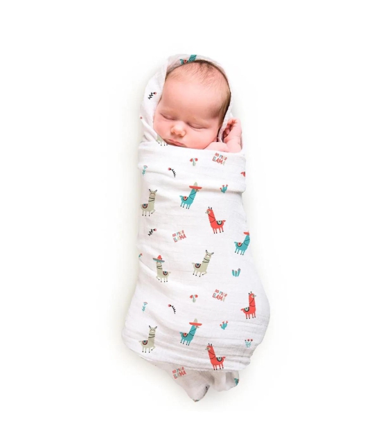 Pamper Soft Bamboo Swaddle-No prob llama