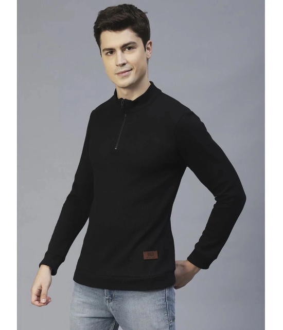 Rigo Cotton Slim Fit Solid Full Sleeves Mens T-Shirt - Black ( Pack of 1 ) - None