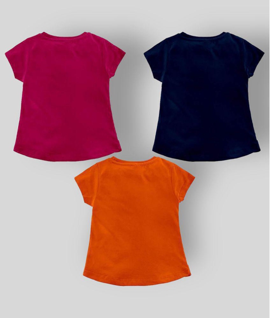 NammaBaby - Multicolor Cotton Blend Girl's Top ( Pack of 3 ) - None