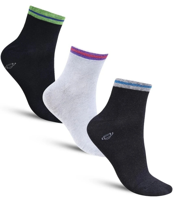 Dollar - Cotton Mens Solid Multicolor Ankle Length Socks ( Pack of 3 ) - Multicolor