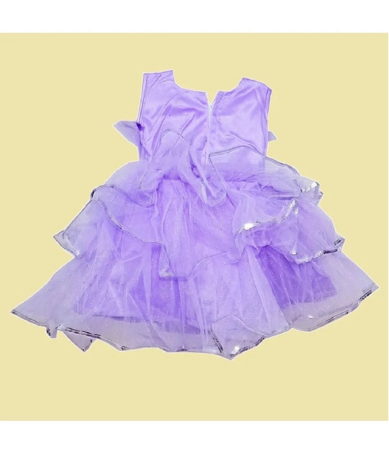 harshvardhanmart.com - Purple Net Baby Girl Frock ( Pack of 1 ) - None