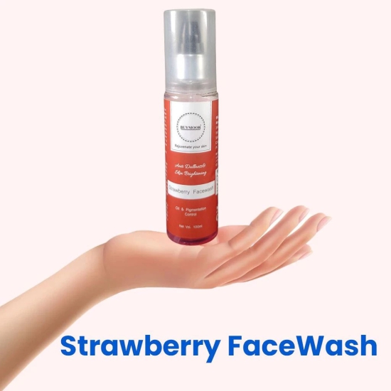 Buymoor Strawberry Face Wash for Men and Women – 100 ML