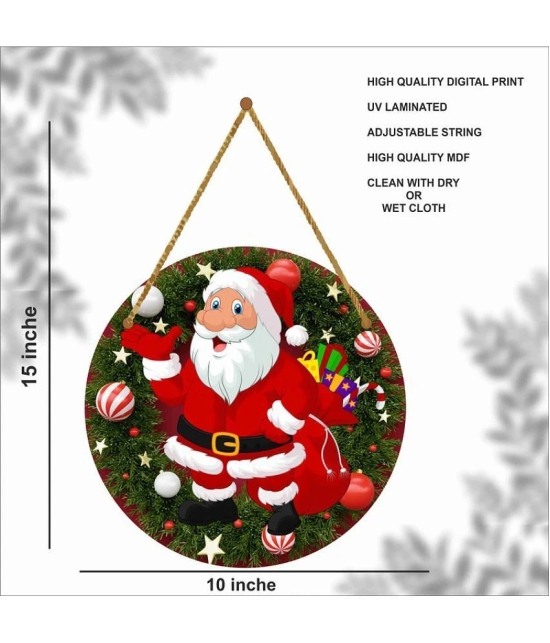 Saf Wood Christmas wall hanging Wall Sculpture Multi - Pack of 1