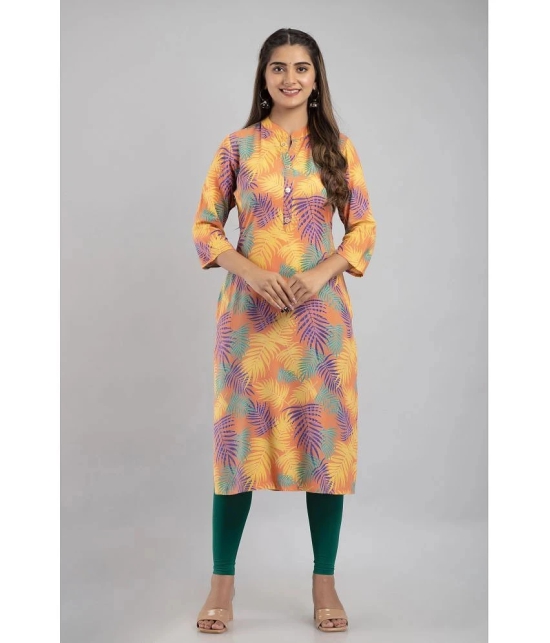 MAUKA - Multicolor Rayon Womens Straight Kurti ( Pack of 1 ) - None