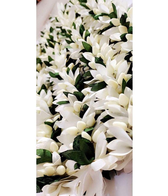 Padmavathi Enterprises Jasmine White Artificial Flowers - Pack of 4