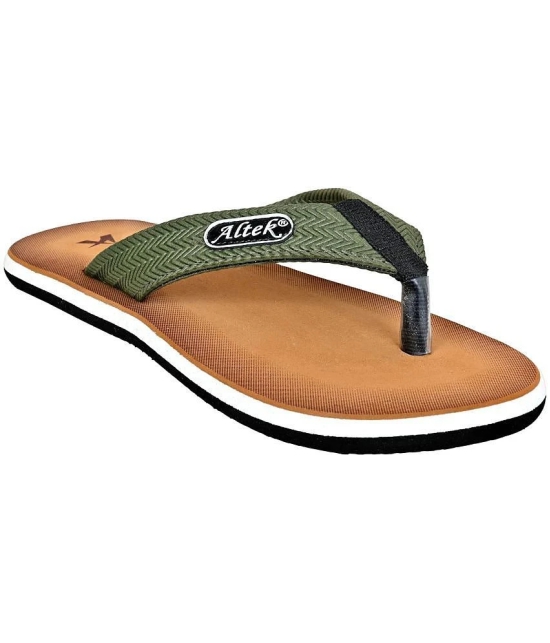 Altek - Green Mens Thong Flip Flop - None