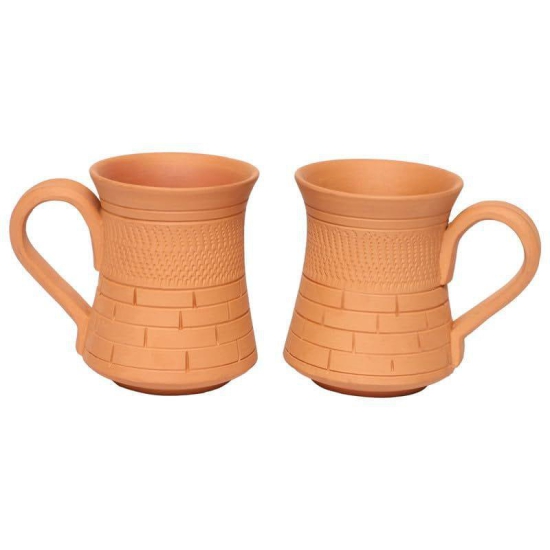 KSI Natural Clay Beer Mug | Milk Mug | Big Coffee Mug, Terracotta Handmade, 600 ml