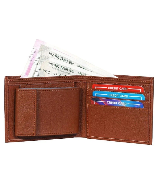 N K Traders PU Tan Casual Regular Wallet