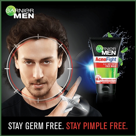 Garnier Men Acno Fight Face Wash, 100 gm