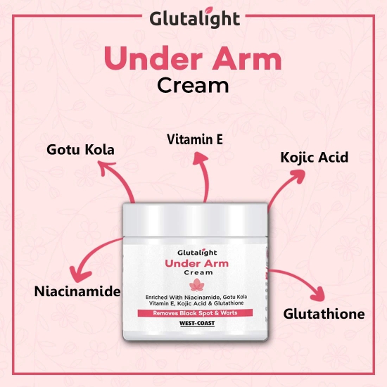 Glutalight Under Arm Cream For Removes Black Spot  Warts - 50 gm-Glutalight Under Arm Cream For Removes Black Spot & Warts - 50 gm