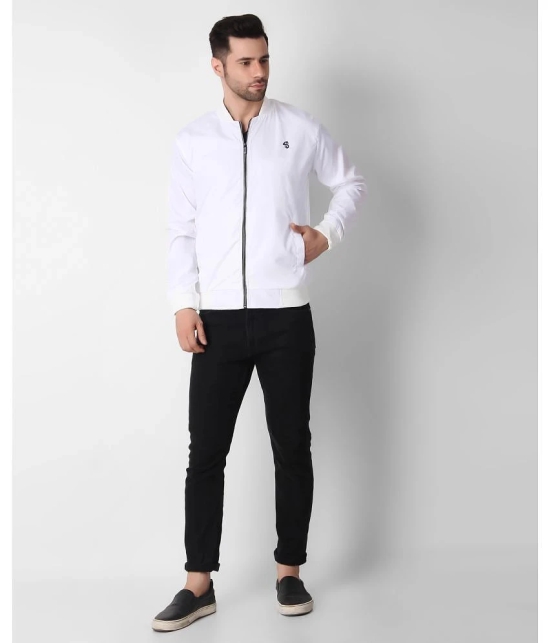 4B Nylon Mens Windcheater Jacket - White ( Pack of 1 ) - None