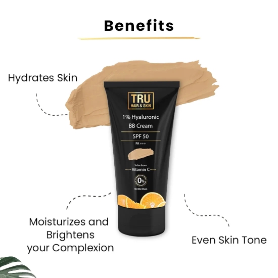 Hyaluronic BB Cream with SPF 50 | Toffee Brown | 40gms-Default