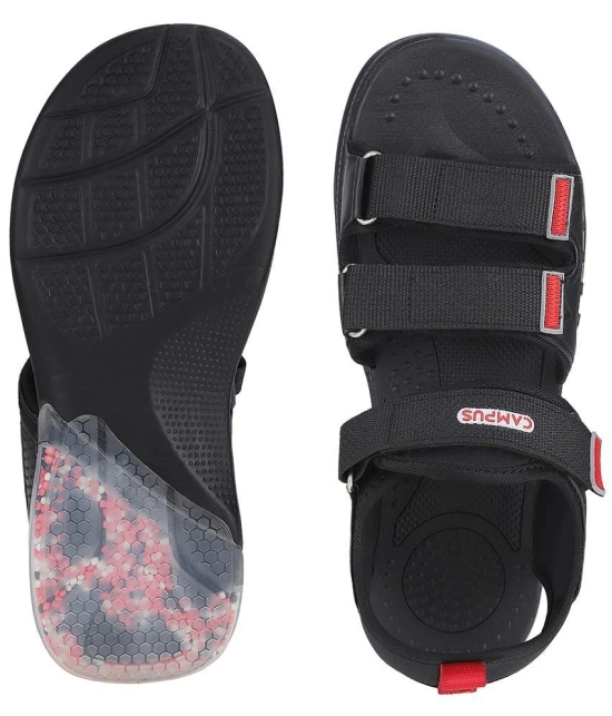 Campus - Black Mens Floater Sandals - None