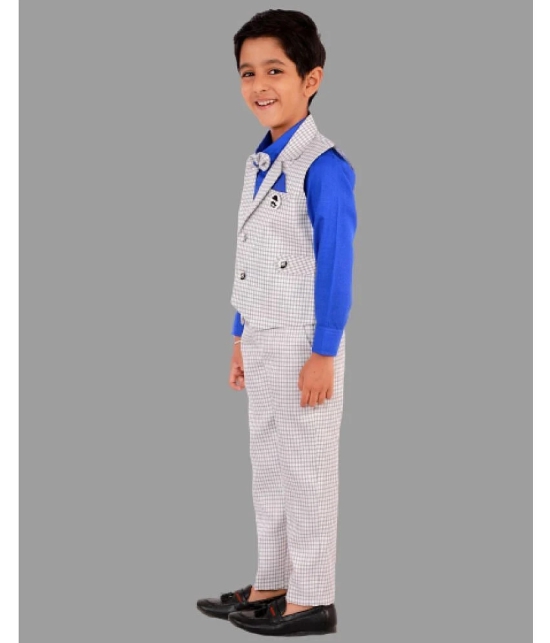 DKGF Fashion - Blue Cotton Blend Boys Shirt & Pants ( Pack of 1 ) - None