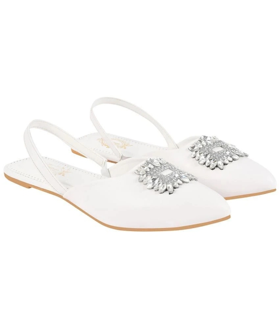 Shoetopia - White Womens Flats - None