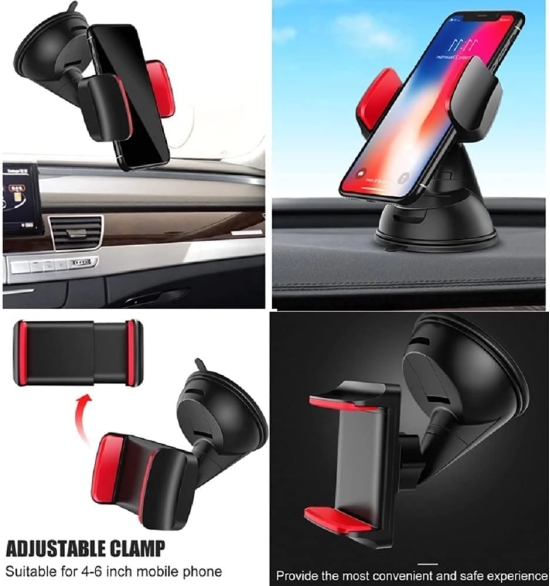 Universal Silicone Sucker Long Neck Car Mobile Phone Holder Mount Stand Ultimate Reusable Suction Cup with 360 Degree Rotation for Car Windshield Dashboard