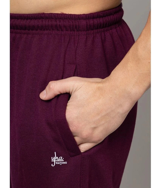 YHA Purple Fleece Mens Trackpants ( Pack of 1 ) - None