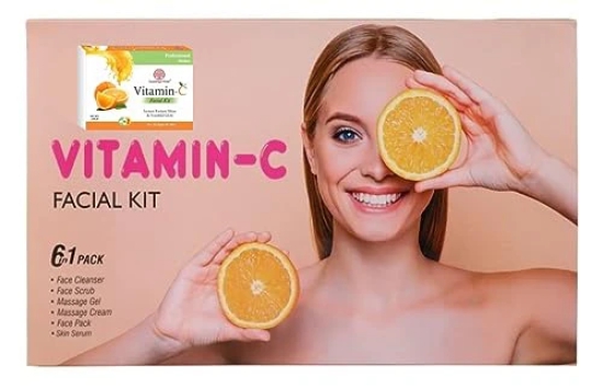 SOUNDARYA HERBS Vitamin C Facial Kit | Helps Tan & Dirt Removal cleanser /Facial Kit for Women & Men No Paraben & Sulfate FREE- 140GM.