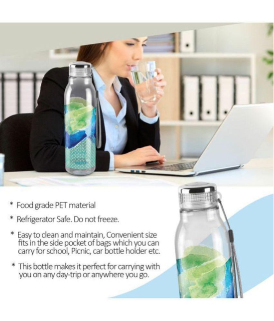 Milton Helix 1000 Pet Water Bottle, Set of 4, 1 Litre Each, Green - Green