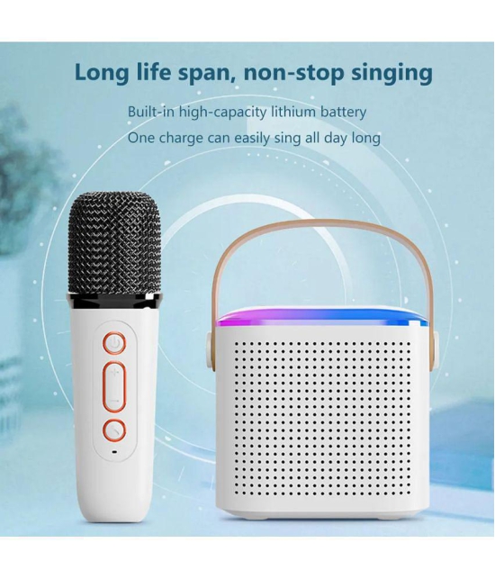 VEhop Karaoke BT Speaker 10 W Bluetooth Speaker Bluetooth V 5.3 with USB,SD card Slot,Aux,3D Bass Playback Time 10 hrs Assorted - Assorted