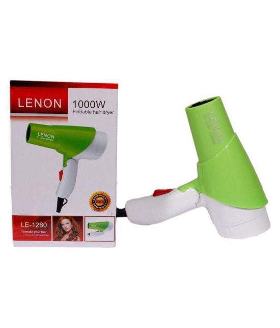 Lenon 1280 Green Hair Dryer ( Free AssortedComb )